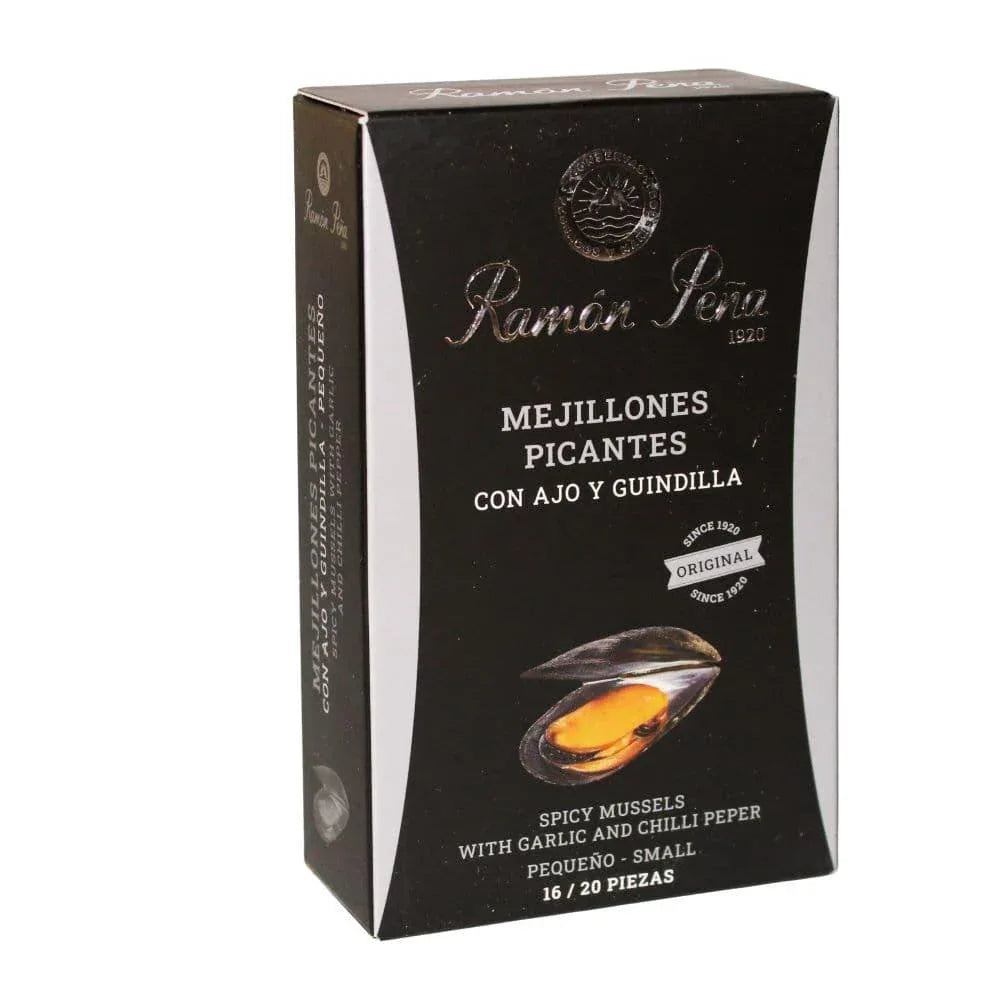 Kræklingur í hvítlauk og chili - Mejillones picantes  -niðursuðuvara - Ramon Pena